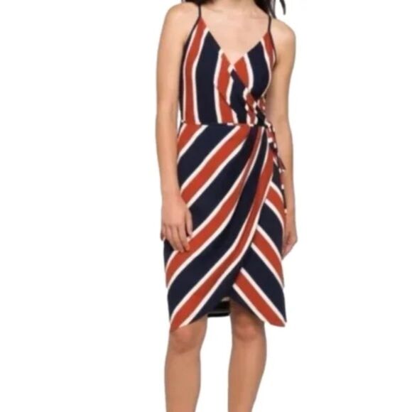 Navy/Rust 41 Hawthorn Wrap Dress Size L EUC - Picture 8 of 8